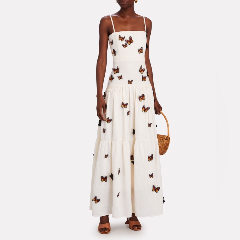 Agua Bendita Lima Butterfly Maxi Dress